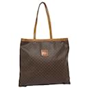 CELINE Macadam Canvas Tote Bag PVC Leather Brown Auth hk1430 - Céline