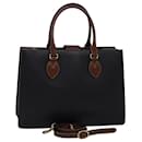 Bolsa de mão de couro GUCCI 2 vias preta 409531 Auth bs16089 - Gucci