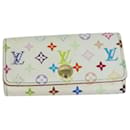 LOUIS VUITTON Monograma Multicolor Multi Cles Estuche para 4 Llaves Blanco M60043 Auth 82906 - Louis Vuitton