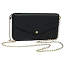 LOUIS VUITTON Empreinte Pochette Felice Chaîne Portefeuille Noir M64064 Auth fm3634S - Louis Vuitton