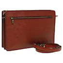 LOUIS VUITTON Pochette Angian Epi Marron M52113 LV Auth 82379 - Louis Vuitton