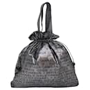 CHANEL Sac Tote Illimité Nylon Argent CC Auth bs15849 - Chanel