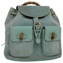 GUCCI Bamboo Backpack Suede Blue 003.2058.0016 Auth 84054 - Gucci