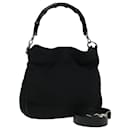 Bolso de Hombro GUCCI Bolso de Hombro Nylon 2 vías Negro 001 1638 1705 Auth ac3136 - Gucci