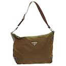 PRADA Schultertasche Nylon Khaki Auth 82887 - Prada