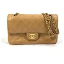 Chanel Beige Lambskin Shoulder Bag