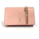 Cartera cadena TB Burberry en cuero rosa