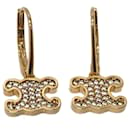 Celine Triomphe Rhinestone Drop Earrings - Céline