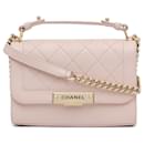 Blush Chanel Kleine Label Click Flap Umhängetasche