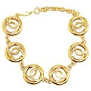 Gold Chanel Gold Plated CC Chain Bracelet