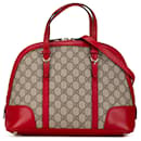 Kleine Gucci GG Supreme Nice Dome Handtasche in Braun