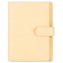 Tan Louis Vuitton Small Epi Ring Agenda Cover