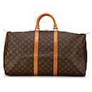 Sac de voyage Keepall 55 Monogram Louis Vuitton marron