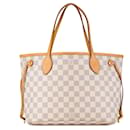 White Louis Vuitton Damier Azur Neverfull PM Tote Bag