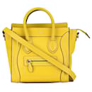 Sac à main Celine Nano Luggage Tote jaune - Céline