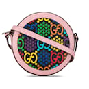 Pink Gucci GG Supreme Psychedelic Round Crossbody