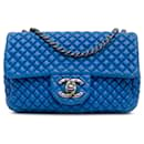 Blue Chanel Mini Microquilted Lambskin Studded CC Flap Crossbody Bag