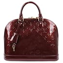 Sac à main Louis Vuitton Vernis Alma PM en bordeaux M91611