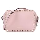 Borsa a spalla in pelle Rockstud Valentino Garavani in rosa