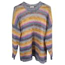 Chloe Striped Brushed Sweater in Multicolor Mohair  - Chloé