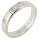 Cartier Happy Birthday K18WG White Gold Band Ring