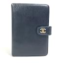 Couverture de carnet en cuir Chanel CC Coco Mark