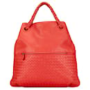 Bottega Veneta Orange Intrecciato Nappa Julie Tote