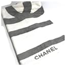 Serviette de bain en coton gris Chanel