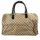 Sac Boston en toile GG Gucci en cuir