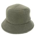 Cappello bucket in lana khaki Fendi