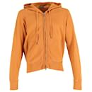 Tom Ford Zip Up Hoodie in Orange Cotton