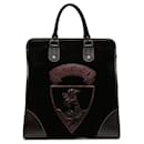 Sac tote en suède avec logo Gucci