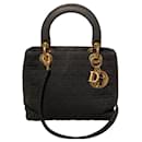 Bolso Lady Di mediano de nailon negro Christian Dior