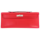 Clutch Hermes Kelly Cut Rojo Vermillon - Hermès