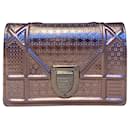 Christian Dior Pink Metallic Mirco Cannage Baby Diorama Bag