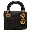 Sac Mini Lady Dior en nylon noir Christian Dior