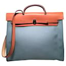 Sac tote Herbag en toile bleue Hermes - Hermès