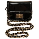 Chanel Mini Black Patent Leather Classic Shoulder Bag