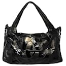 Chanel Black Checkered Leather Shoulder Bag Shopper Tote