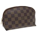 LOUIS VUITTON Pochette Cosmética PM Damier Ebene N47516 LV Auth 82977 - Louis Vuitton