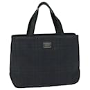 BURBERRY Nova Check Hand Bag Canvas Black Auth bs16015 - Burberry