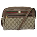 GUCCI GG Supreme Web Sherry Line Shoulder Bag PVC Beige Red 56 02 088 Auth 82872 - Gucci