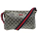 Bolsa de Ombro GG Crystal GUCCI Bege Vermelho 189749 Auth 82868 - Gucci