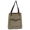 GUCCI GG Supreme Web Sherry Line Tote Bag PVC Beige Rouge 40 02 003 Auth yk13821 - Gucci