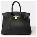 HERMES Birkin 35 Bag in Black Leather - 102005 - Hermès