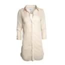 Popcph, blouse georgette shirt dress in ecru - Autre Marque