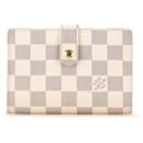 White Louis Vuitton Damier Azur French Purse Wallet