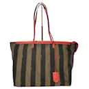 Borsa Tote Fendi Pequin Rossa/Marrone