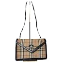 Burberry Vintage Haymarket Check Canvas Envelope Clutch Bag Black/Beige