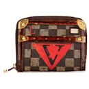 Porte-monnaie Zippy en Damier Ébène transformé marron Louis Vuitton